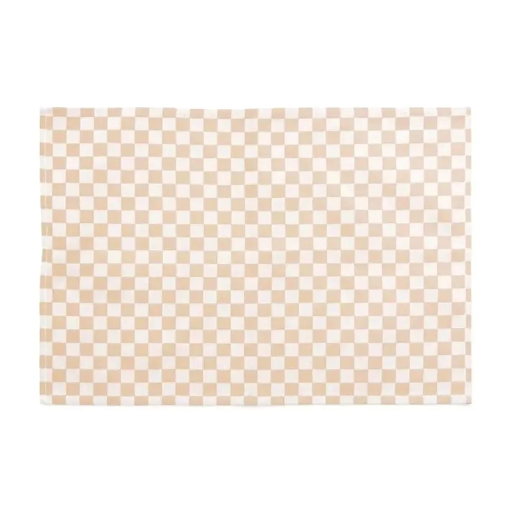 MacKenzie-Childs Flax Check Placemats 13x18 Set of 4 Chic Cotton Kitchen NEW